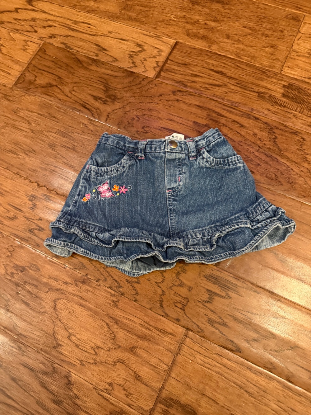 Vintage Y2K 2007 Nickelodeon 3T skirt with shorts, built-in butterflies ruffles - Picture 1 of 9